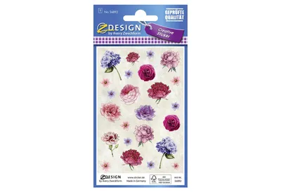 Produktbild von AVERY Zweckform ZDesign Sticker CREATIVE "Blütenmix" 1 Blatt à 24 Etiketten