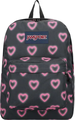 Zdjęcie produktu dla Czarny plecak z nadrukiem JanSport SuperBreak One Happy Hearts
