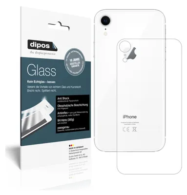 Produktbild von 2x Schutzfolie für Apple iPhone XR Rückseite matt - Anti-Shock 9H Folie Glass
