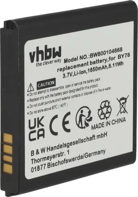 Produktbild von vhbw Akku kompatibel mit Vodafone Smart 3, III Handy Smartphone Telefon (1650 mAh, 3,7 V, Li-Ion)