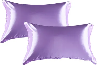 Produktbild von 2 kusy 48x74cm hedvábný povlak na polštář, obálkové zapínání, povlak na polštář proti stárnutí, fialový