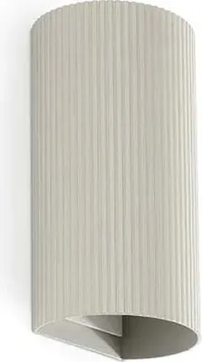 Produktbild von SOLE runde Wandleuchte grau geriffelt 40544