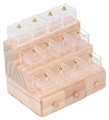 Zdjęcie produktu dla Drewniana witryna na słodycze do domku dla lalek, realistyczne miniaturowe meble, akcesoria do dekoracji modeli