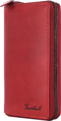 Produktbild von Benthill Geldbörse Groß Leder - XL Portemonnaie mit RFID-Schutz - Großes Portmonee mit vielen Kartenfächern - Reißverschluss Geldtasche inkl. Geschenkbox