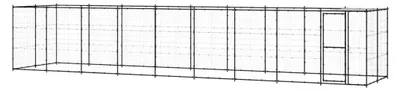 Produktbild von Hundezwinger für den Außenbereich mit Überdachung aus Stahl 21,78 m²