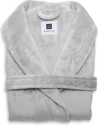 Produktbild von Zohome Pearl-Grey Bademantel Cara S - Hergestellt aus 100% Polyester