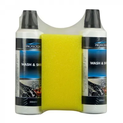 Produktbild von Protecton Wash & Shine Set 2x 500ml mit Schwamm