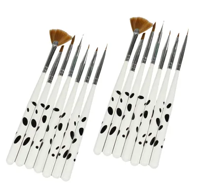Produktbild von com-four® 14-teiliges Profi Nailart- und Modellage Pinsel-Set - praktisches Nageldesign-Set mit Gelpinseln, Frenchpinseln und einem Spot Swirl - zum Zeichnen auf Nägeln