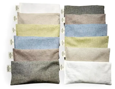Produktbild von 12er-Set Augenkissen – Augenkissen mit Lavendelblüten und Reis, aus Naturbaumwolle, für Yoga und Meditation, Entspannung und Ruhe