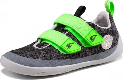 Produktbild von Affenzahn Knit Happy Panther Klettschuh Grau