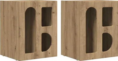 Immagine prodotto di Comodino 2 pcs Rovere artigianale 40 x 35 x 50 cm