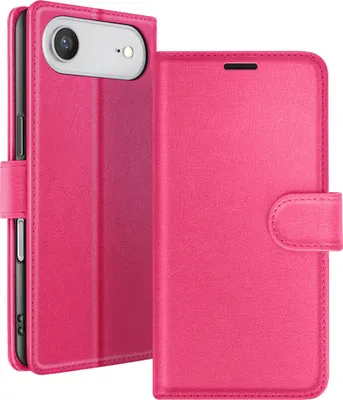 Immagine prodotto di Zanaé, custodia a portafoglio per iPhone 17 con supporto e chiusura magnetica, fucsia
