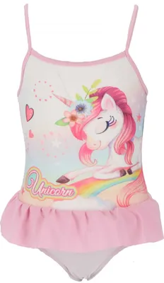 Produktbild von Unicorn Badeanzug für Mädchen Schwimmkleidung Badebekleidung für sonnige Strandtage Rosa 4/5 Jahre
