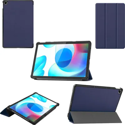 Produktbild von Für Oppo Realme Pad 10.4 3folt Wake UP Smart Cover Blau Tablet Tasche Etuis Case