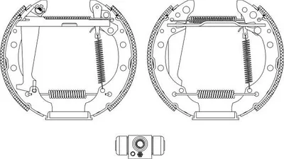 Produktbild von TEXTAR Bremsensatz Trommelbremse Hinten für VW Polo Schrägheck (6R1, 6C1) 84044703