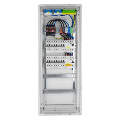 Immagine prodotto di Scatola portafusibili Hager da incasso 5x12 moduli 14xMCB 2xRCCB VDE protezione da sovratensioni fusibili cablati 880,50x348x94,5mm