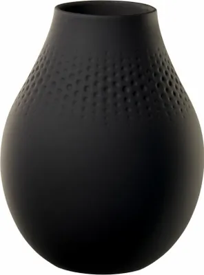 Produktbild von Villeroy & Boch 10-1682-5513, Becherförmige Vase, Porzellan, Schwarz, 200 mm, 2,336 l, 160 mm