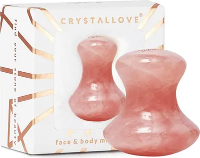 Image de CRYSTALLOVE - Masseur facial en quartz rose, 1pc