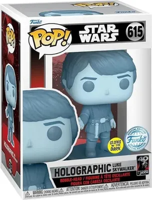 Immagine prodotto di Statuetta Funko POP Star Wars 615 Holographic Luke Skywalker Special Edition