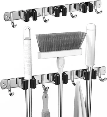 Produktbild von Famanu Wandhalterung 2-in-1 – Selbstklebend oder Schraubmontage, Edelstahl Halter für alle Oberflächen – Für Bad, Garage und Garten
