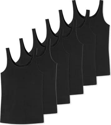 Produktbild von uncover by Schiesser 6er Pack Baumwolle Unterhemd / Tanktop Mit hohem Baumwollanteil , Puristischer Look, In herrlich softer, elastischer Single-Jersey-Qualität