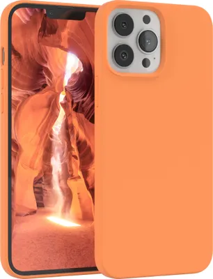 Produktbild von EAZY CASE Silikonhülle für Apple iPhone 13 Pro Max Silikon Backcover Schutz in Orange