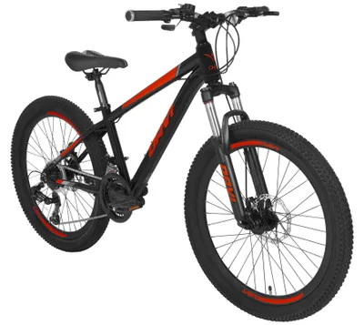 Produktbild von Kinderfahrrad Davi Montaro Aluminium 24 Zoll, 130–160 cm, 21 Gänge, Rot/Schwarz