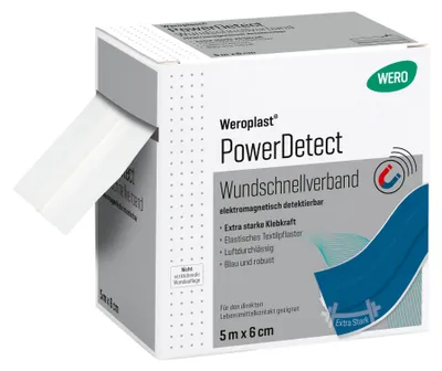 Produktbild von Weroplast PowerDetect Wundschnellverband 5 m x 6 cm, detektierbar