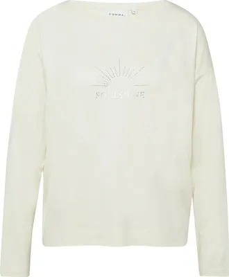 Produktbild von comma T-Shirt U-Boot-Ausschnitt Frontprint Relaxed Fit Weiß Größe 36