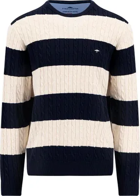 Produktbild von O-Neck, Cable, Striped 690 navy Größe XXL
