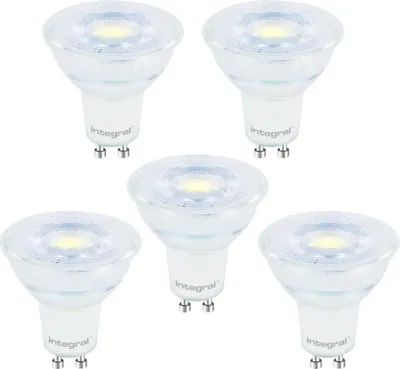 Zdjęcie produktu dla 5 sztuk - zintegrowany spot LED GU10 - 3,6 W - 4000 K neutralna biel - bez możliwości ściemniania