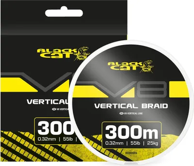 Produktbild von Black Cat V8 Vertical Schnur 0.32mm 25kg - geflochtene Angelschnur