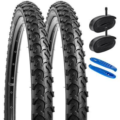 Produktbild von Set aus 2 Fahrradreifen, 24x1.95, mit passenden Schläuchen, für Mountainbikes
