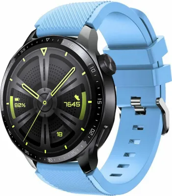 Produktbild von Strap-it Huawei Watch GT 3 46mm Silikonarmband (SandBlau)