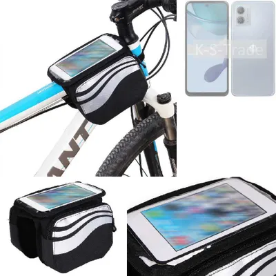 Produktbild von K-S-Trade Rahmentasche Fahrrad-Halterung kompatibel mit Motorola Moto G53y 5G Rahmenhalterung Fahrrad Handyhalterung Fahrradtasche Handy Smartphone