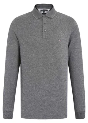 Obrázok produktu pre Tommy Hilfiger – Pánske polo tričko s dlhým rukávom NA312 (XS) (sivá)
