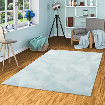 Produktbild von Luxus Super Soft Fellteppich Pearl Pastell Blau, Größe:140x200 cm