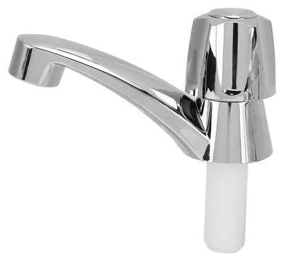 Image de Robinet de salle de bain à un trou pour camping-car, chromé, à poignée unique, pour lavabo (eau froide), destiné aux yachts, bateaux et camping-cars
