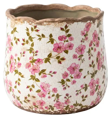 Productafbeelding van Clayre & Eef bloempot, beige, keramiek, voor bloemen