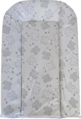 Produktbild von Wickelauflage Bambisol Schaumstoffplatte, 70 cm x 44 cm, Silbernes und Weißes Motiv