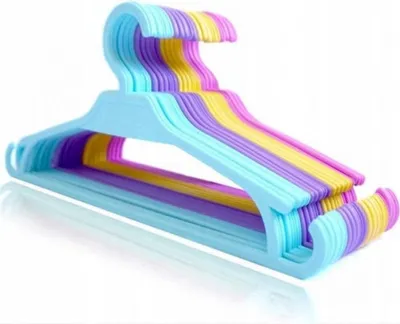 Imagen del producto de Perchas para niños - 10 unidades - Variedad de colores
