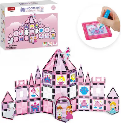 Obrázok produktu pre Magnetická stavebnica Window Art Castle 78ks - Magnetic Tiles