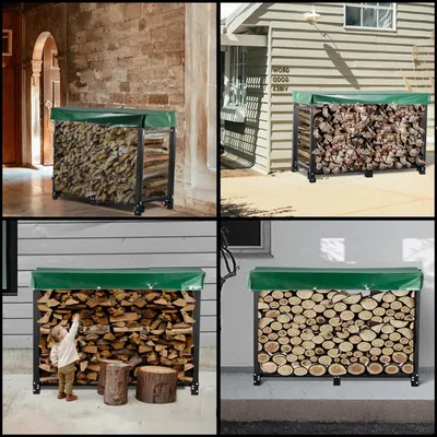 Immagine prodotto di Legna da ardere - Portatile per legna da ardere - Stoccaggio interno per legna - Stoccaggio per legna - Portatile per legna - Portatile interno per legna da ardere