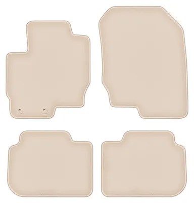 Produktbild von DURBAN Beige Velours-Fußmatten-Set für Mitsubishi Colt VII Schrägheck (2008-2012)