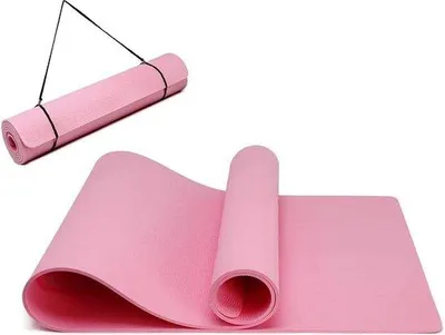 Produktbild von Famanu Fitnessmat Antirutsch - umweltfreundliche TPE-Sportmatte mit Tragegurt - Gymnastikmatte für Pilates Yoga 183 x 61 x 0,6 cm