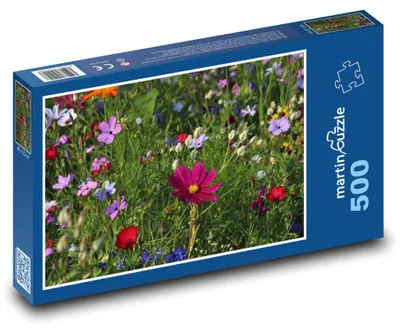 Obrázok produktu pre Puzzle 500 Rozkvitnuté lúčne kvety na lúke - martinpuzzle
