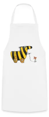 Produktbild von Spreadshirt Janosch Große Tigerente Mit Blume Kochschürze, One size, Weiß