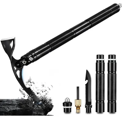 Productafbeelding van Spitzhacks, kruishacks, tuinhacks, 8-in-1, steel, overlevingsmes, 42 cm