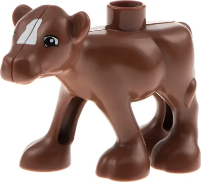 Produktbild von 1x Lego Duplo Tier Kuh Kalb reddish braun Bauernhof 4567259 dupcalf1c01pb01