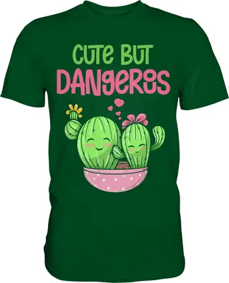 Produktbild von Süß aber Gefährlich Kaktus T-Shirt – Bottle Green / 3XL